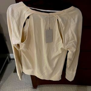 Alternative French Terry cutout crew in Macadamia